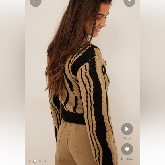 NA-KD Print Detail Sweater - Picture 4 of 10